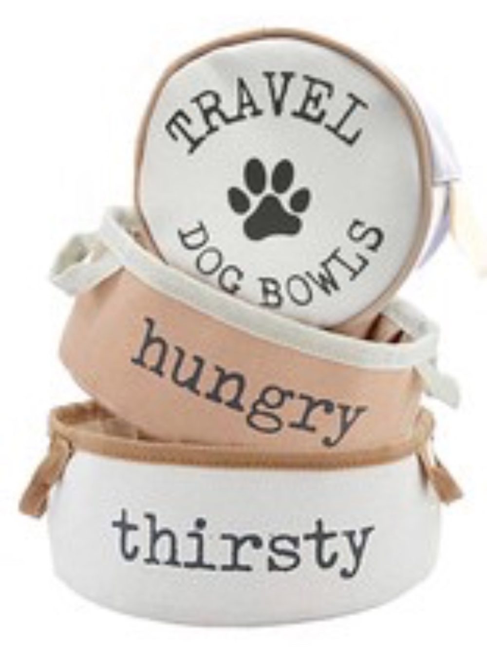 Mud Pie Travel Pet Bowls Set